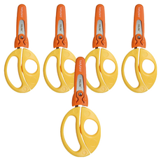 MILAN 小瓢蟲學童安全可攜式剪刀+刀柄套, 黃色, 5支