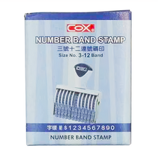 CoX 三燕興業 3號12連號碼印 字高:4.4mm, 1盒