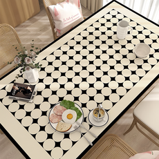 喬木居家 輕奢防燙隔熱皮革桌布, 140 x 80cm, 治癒小圈圈, 1個