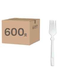 巨菄行 心型PP西餐叉 K027 白色, 6包, 100支