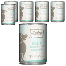 MjAMjAM 魔力喵 迷幻汪 犬用鮮肉主食罐 汪汪4號, 好火雞 + 清蒸櫛瓜, 400g, 6罐