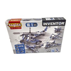 Engino 安捷積木 EN-1633 發明者系列 飛機十六模組, 摩托車/飛機/工程車/汽車, 1盒