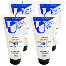 Dr.Morita 森田藥粧 台灣公司貨 日本超激硬造型髮膠, 200g, 4條