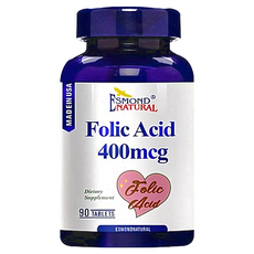 ESMOND NATURAL 愛司盟 葉酸食品錠 400mcg, 90顆, 1瓶