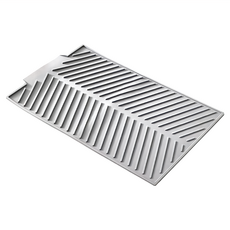 矽膠碗碟瀝水墊, 39 x 25cm, 灰色, 1個