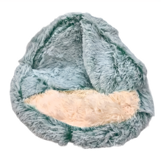 毛皇上 毛絨貝殼窩 長毛絨面料 PP棉內置 底部防滑, 清新綠, 1個