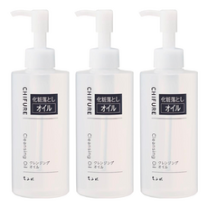 CHIFURE 卸妝油, 迅速徹底溶解睫毛膏等頑妝, 容易沖洗, 浴室手部、臉部濡濕時亦可適用, 220ml, 3瓶