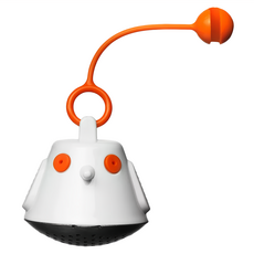 丹麥 QDO 水中鳥濾茶器 不鏽鋼矽膠塑膠材質, 直徑4.5 x 3.7cm 繩長7cm, 1個