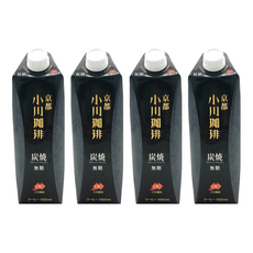 小川 京都炭燒咖啡 無糖, 1L, 4瓶