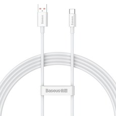 Baseus 倍思 優勝系列 USB-Type-C 100W 快充傳輸線, 1.5m, 皓月白, 1條