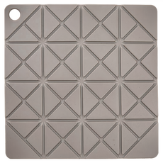 HOLA 和樂家居 幾何矽膠隔熱鍋墊, 灰色, 1個