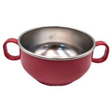 inno baby 不鏽鋼雙耳餐碗，304食用不鏽鋼與ABS材質，12oz/320ml, 粉色, 1個