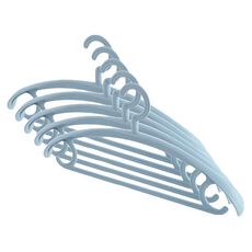 北歐風旋轉衣架 5入, 9x6公分, 北歐藍, 1組