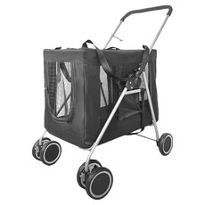 開放式寵物推車 DTC-810, 1台, 黑色