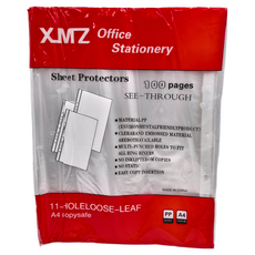 XMZ Office Stationery 多功能11孔活頁資料袋 標準款 A4, 100頁, 防靜電, 易於複製插入, 200個, 1包
