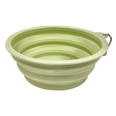 捷華 寵物外出折疊碗 L號-綠色, 直徑18*6.5cm, 容量1000ml, 1個