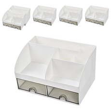 四格收納筆筒 F0685 20.8 x 14 x12.5cm 385g, 白色, 6個