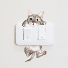 WE CHAMP 開關貼3個組 WTB-054, 貓咪