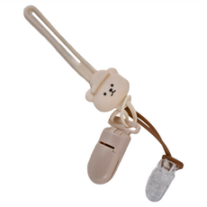 CiTYWALKER 城市漫遊 矽膠小熊帽夾 2入, 米色, 1組