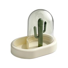 MewooFun 喵乎汪也 仙人掌倉鼠餵食器, ABS PVC材質, 倉鼠適用, 尺寸12.2*8.5*8.9cm, 1個, 暖黃色