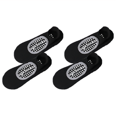 防滑瑜伽襪 圓頭露背款 精選棉質+PVC防滑粒 黑色/白色/藕色/淺紫色/亮粉/綠色/米黃, 均碼(22~25cm)