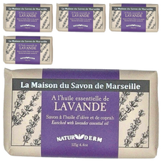 La Maison 馬賽皂之家 薰衣草香氛精油面膜皂 - 125g, 橄欖油與椰子油, 5顆