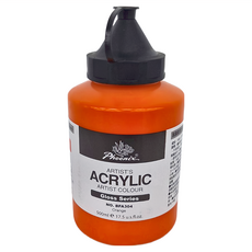 鳳凰畫材 鳳凰亮光壓克力顏料 BFA304 橘色, 500ml, 1色