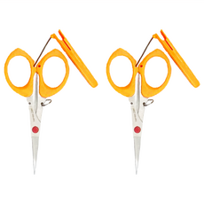 KRONEN 釣魚線專用剪刀, 不鏽鋼材質, 安全保護套, 鑰匙圈可掛, CR185, 2支