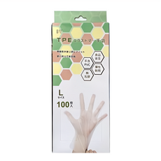 FAME YANG 坊元 TPE 彈力手套(熱可塑性) 半透明色, 100個, 1盒