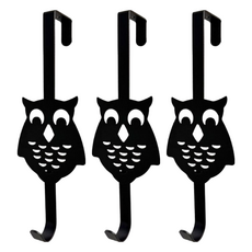 生活屋 門板單勾 金屬鐵線門後掛勾, 貓頭鷹, 3個