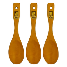 上龍 小菜匙 SGS國際認證 南洋高級實木 堅硬耐用 天然木紋, 3支, 雅楓原木