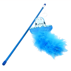 PeT Chu 沛啾 逗貓棒 結繩貓草玩具, 藍尾巴 2, 1支