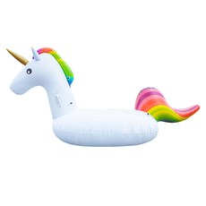 Chill Outdoor 充氣獨角獸漂浮墊 大, 1個, 白色