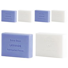 EVEiL 伊蓓爾 dmp 普羅旺斯經典香水馬賽皂 驢奶皂 3個 + 薰衣草香皂 3個, 600g, 6個