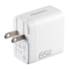 ADATA 威剛 2C/1A 65W GaN氮化鎵 3孔 充電器, 白, 1個