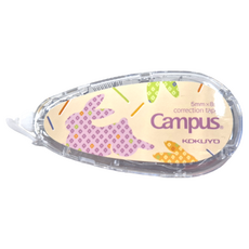KOKUYO 國譽 Campus 象牙白修正帶 5mmx8m, 黃兔, 4個