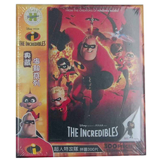 HUNDRED PICTURES 百耘圖 The Incredibles 典藏海報系列 超人特攻隊拼圖 3歲以上, 超人特攻隊 紅色, 300片, 1盒