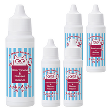 AIMEDIA 艾美迪雅 鏡片防霧+清潔兩用清潔劑 適用於智慧手機/眼鏡/相機/滑雪鏡 去除油膜 迷你便攜, 30ml, 5瓶