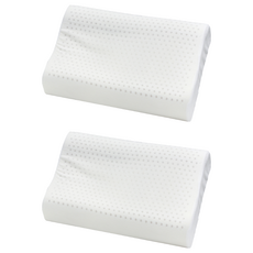 victoria 維多麗亞 天然抗菌人體工學乳膠枕, 讓您每個夜晚都是SPA級享受, 58 x 33 x 11cm, 2個, 白色
