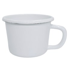 日式加厚琺瑯杯 CALF0130WT 400ml, 白色, 1個