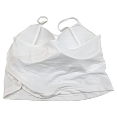 冰絲吊帶帶胸墊背心, 30 x 34cm, 白, 1件