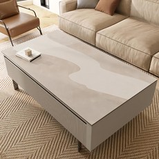 西格傢飾 侘寂風Q彈矽膠皮革桌墊, 120 x 60cm, 倦尾淺淺 米色, 1個