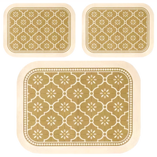 皮革加厚隔熱餐墊 40 x 30cm, 橘心, 3個