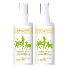 小鹿山丘 雙效防蚊液，日本天然植物精華，有效驅趕一般蚊和小黑蚊，英國有機認證植物精油，成分天然，孩童適用, 120g, 2瓶