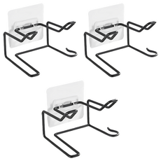 FANCY LIFE 不鏽鋼吹風機架 黑色 3個,浴室收納好幫手