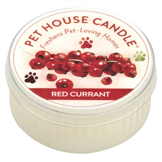 PET HOUSE 室內除臭寵物香氛蠟燭 紅醋栗, 100%全天然黃豆蠟, 純棉芯, 43g, 1罐