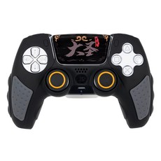 良值 PS5手柄硅膠套保護套裝 悟空, 舒適握感, 防刮耐磨, 簡易安裝, 1個