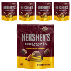 HERSHEY'S 好時 金磚杏仁夾餡牛奶巧克力 112g, 5袋