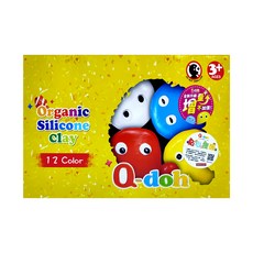 Q-doh 有機矽膠黏土 3歲以上兒童適用, 12色, 1組, 1條