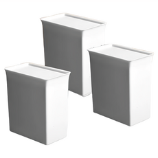 SHCJ 生活采家 TagBox標籤分類防塵儲物盒3件組 14 x 7.9 x 14.7cm 76g 1.1L, 白色, 1組